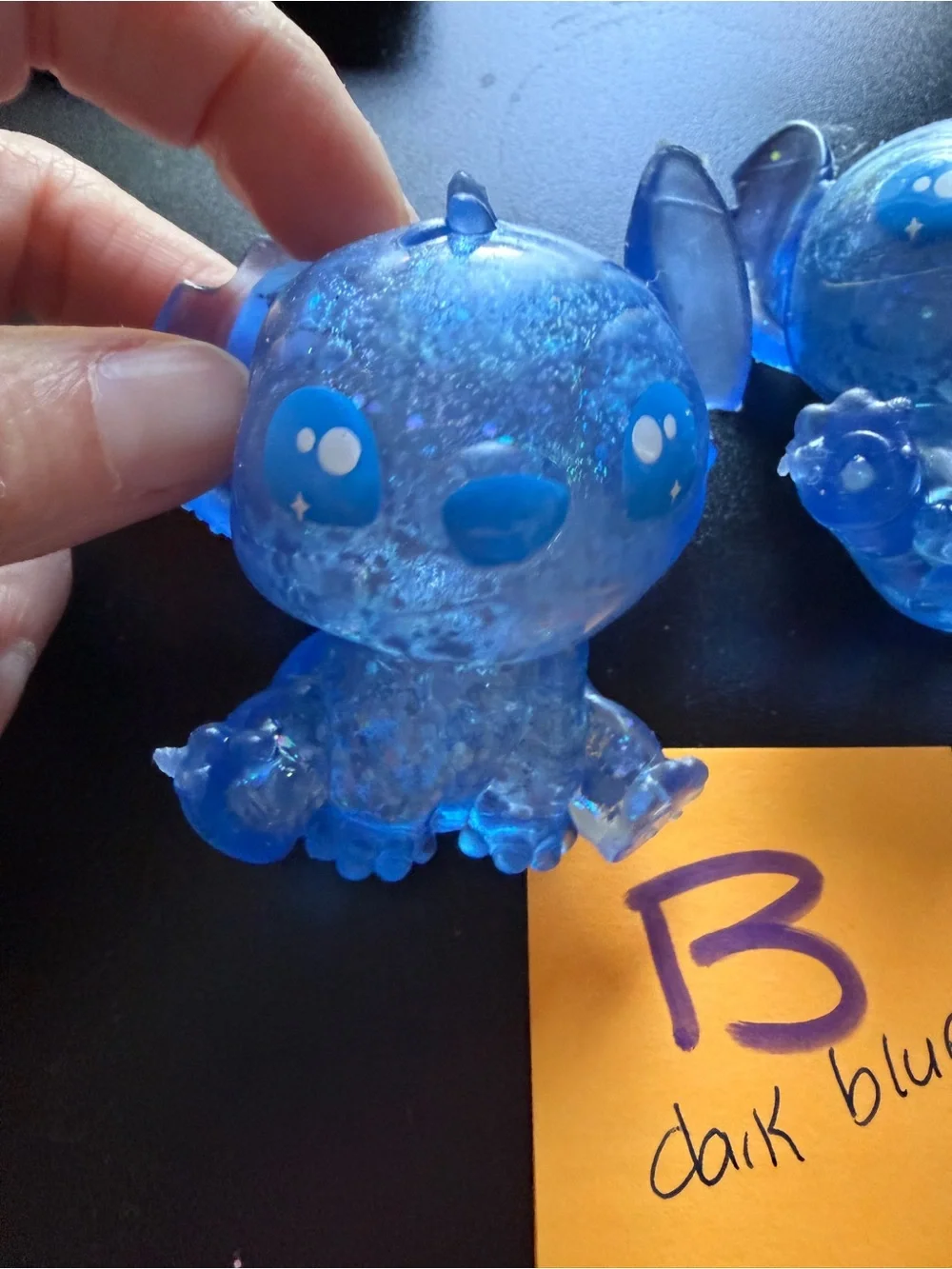 New Disney Squish a Stitch Mystery Glitter Sugar Squishy Toy Dark Blue B